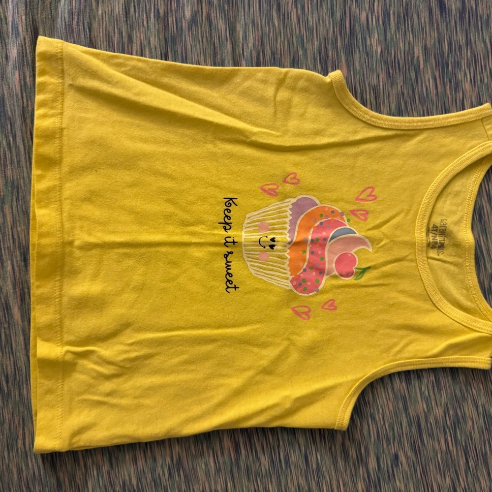 Garanimals Yellow Tank Top with Cupcake Design